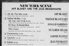 Art BLAKEY and the Jazzmessengers New York Scene (new)