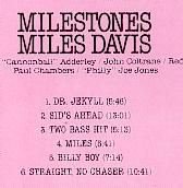 Miles DAVIS Milestones (new) - 2