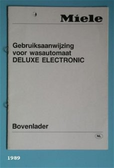 [1989] Handleiding wasautomaat DELUXE ELECTRONIC, Miele