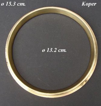 === Wijzerplaat ring = koper = gebruikt === 10204 - 1