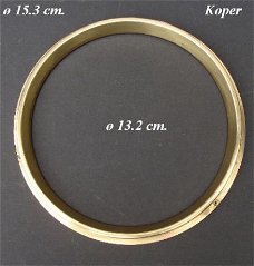 === Wijzerplaat ring = koper = gebruikt === 10204
