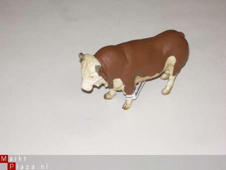 Koe. Stier bruin/wit. van Schleich. - 1