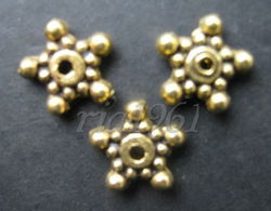tibetaans zilveren spacers 18 goud - 7 mm - 10 voor 0,75