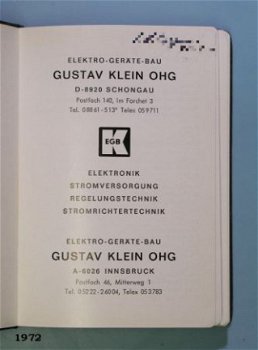 [1972] Taschenbuch ElektroGeräteBau Klein, Klein - 2