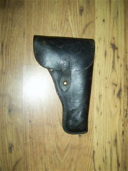 Zwart lederen pistoolholster - 1