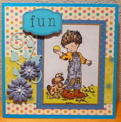 Div. kaart: nr.39: fun JeanLuc playing ball with Claude