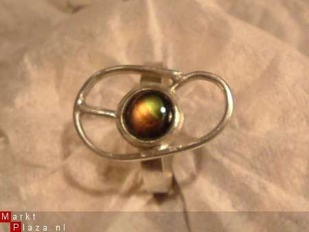 Zilveren ring met Spectroliet 