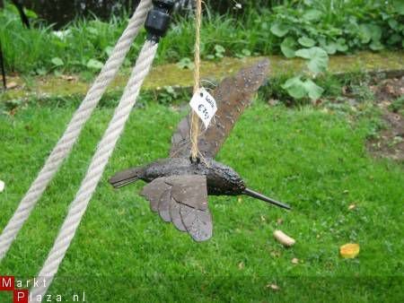 Metalen tuinbeelden, tuinbeeld metaal, vogels, vogel. - 3