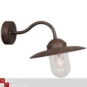 Landelijke stallamp hanglamp ketting roest bruin stallampen. - 2