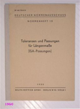 [1950] Toleranzen und Passungen für Längenmasze, Beuth - 1