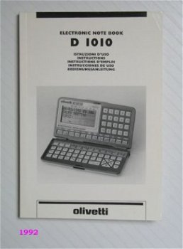 [~1992] Olivetti D1010, Electronic Note Book + Instructions - 1