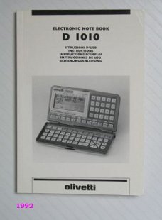 [~1992] Olivetti D1010, Electronic Note Book + Instructions