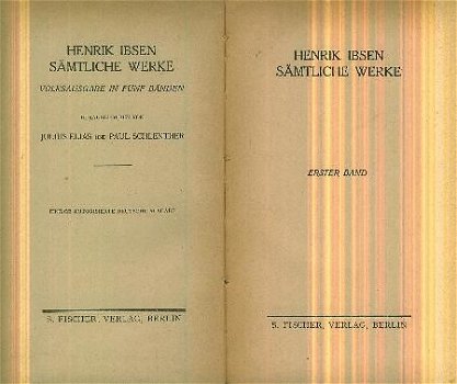 Ibsen, Henrik; Sämtliche Werke, 1, 2 en 3 - 1