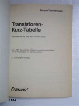 [1984] Transistoren Kurz-Tabelle, Steidle, Franzis - 2