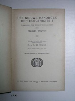 [1932] Nieuwe handboek der electriciteit, Welter, Graauw - 2