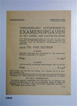 [1941] Prospectus ; Examenopgaven, Van Duuren, Kluwer - 1