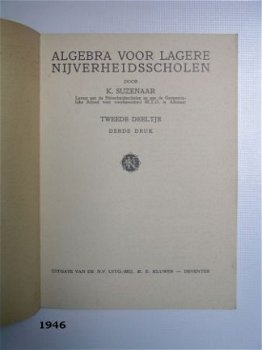 [1946] Algebra, Nieuwe N.O.-Serie, Suzenaar, Kluwer - 2