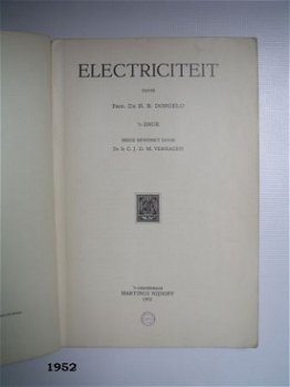 [1952] Electriciteit, Dorgelo, M Nijhoff - 2