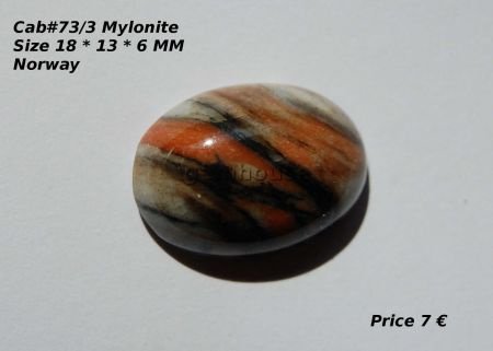 Cab #73-3 Cabochon Myloniet Mylonite - 1