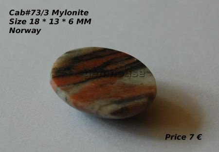 Cab #73-3 Cabochon Myloniet Mylonite - 1