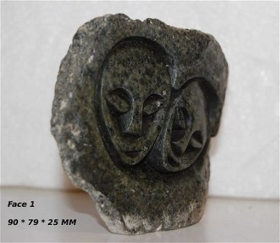 #1 Steatite soapstone modern face Speksteen - 1