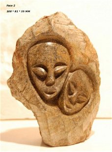 #2 Steatite soapstone modern face Speksteen