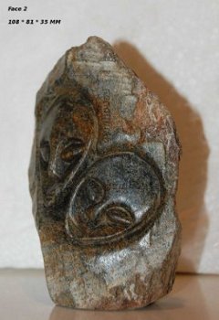 #2 Steatite soapstone modern face Speksteen - 1