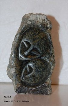 #3 Steatite soapstone modern face Speksteen - 1