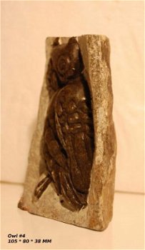 #4 Steatite soapstone Owl Speksteen Uil - 1