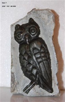 #7 Steatite soapstone Owl Speksteen Uil