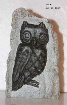 #8 Steatite soapstone Owl Speksteen Uil - 1