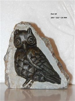 #10 Steatite soapstone Owl Speksteen Uil - 1