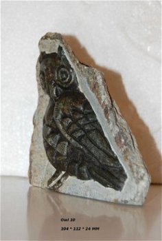 #10 Steatite soapstone Owl Speksteen Uil - 1