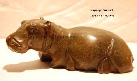Stenen Hippopotamus 3 - 1