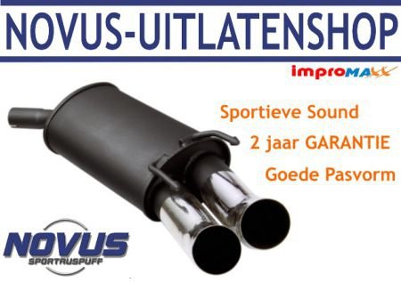 Novus Sportuitlaat Audi A3 8L met Styling 2x76mm DTM Gebogen - 1