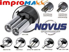 Novus Sportuitlaat Golf 2 met Styling 2x76mm MS-Design