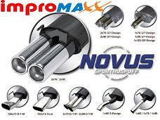 Novus Sportuitlaat Golf 3 met Eindstyling 2x 76mm Rond