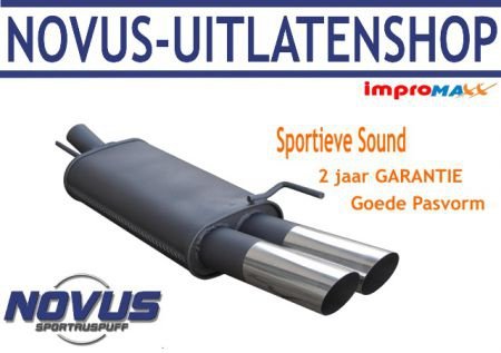 Novus Sportuitlaat BMW E46 318i 316i met Styling 2x76mm - 1