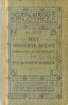 Boudier-Bakker, Ina; Het hoogste recht - 1