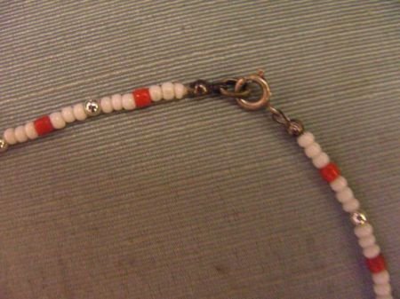 Rood-Wit-Zilver als Ketting - 2