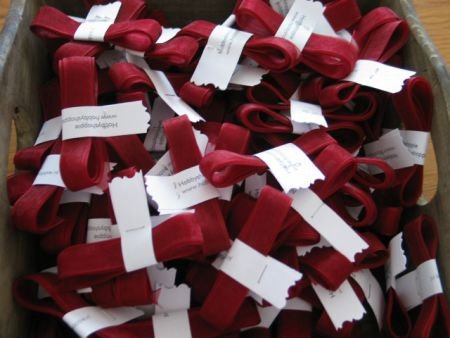organza ribbon 1,2 cm red - 1