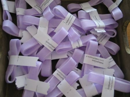 organza ribbon 1,2 cm purple - 1