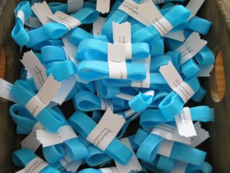 organza ribbon 1,2 cm blue 1 - 1