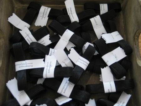 organza ribbon 1,2 cm black - 1