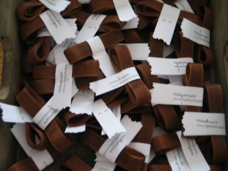 organza ribbon 1,2 cm brown 4 - 1