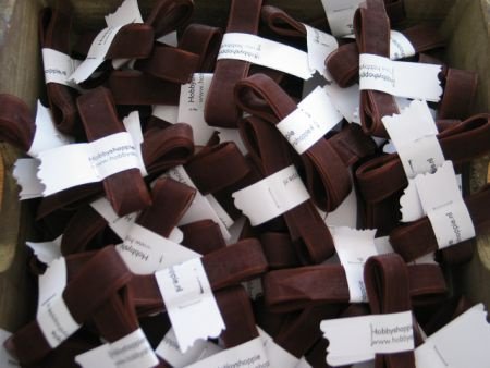 organza ribbon 1,2 cm brown 5 - 1