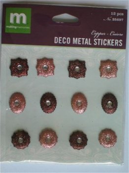 making memories deco metal stickers copper - 1