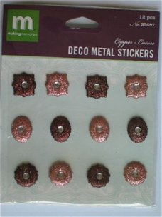 making memories deco metal stickers copper