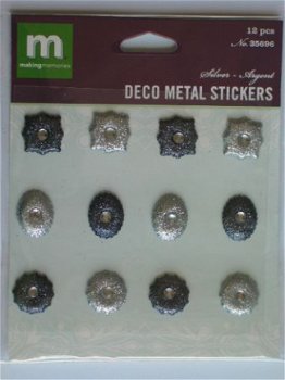 making memories deco metal stickers silver - 1