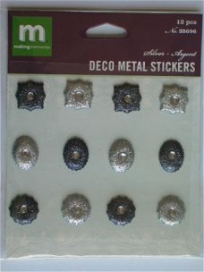 making memories deco metal stickers silver